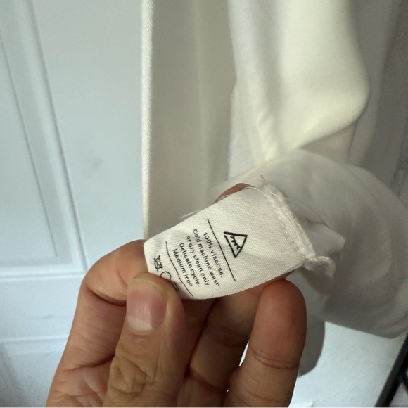 SLEEPER white text embroidered Mrs. Yohannes wifey button up pajama shirt - Picture 10 of 10